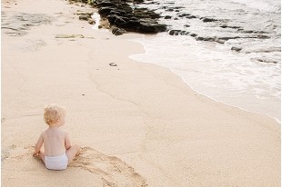 baby at the beach north shore oahu