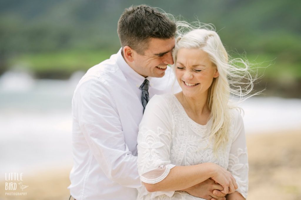 beach engagement portraits