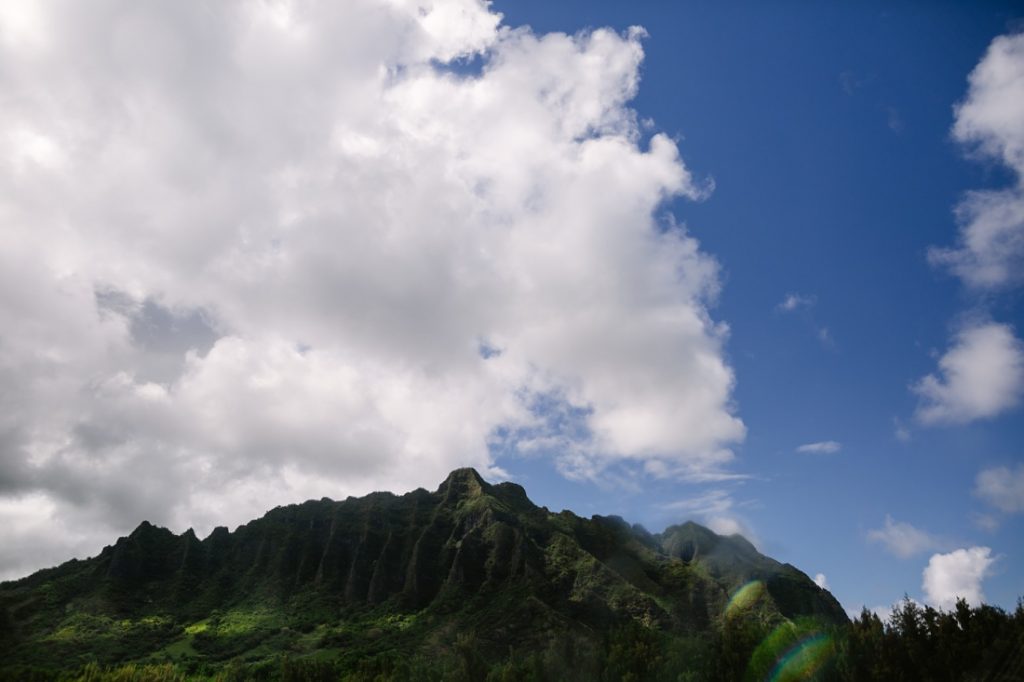 Kualoa mountain views from Kaneohe bay